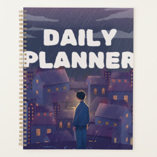Rainy Night City "Daily Planner"   Atmospheric  Planner
