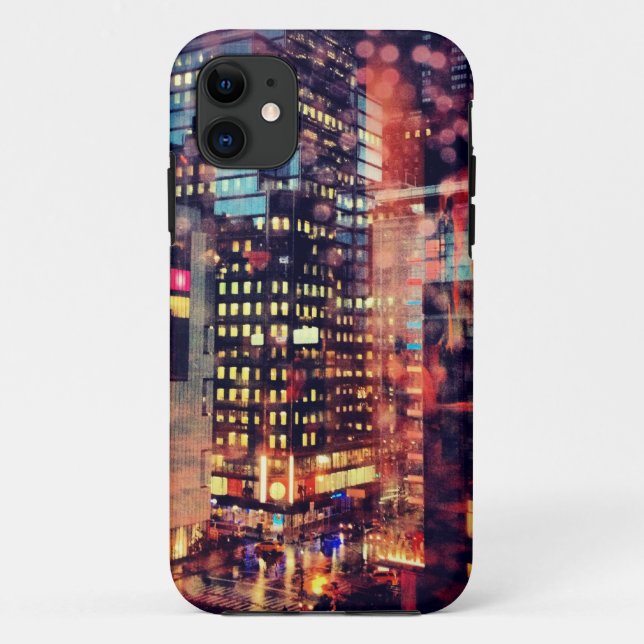 Rainy NYC iPhone case (Back)