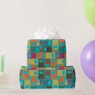 Rainy Rectangles Wrapping Paper