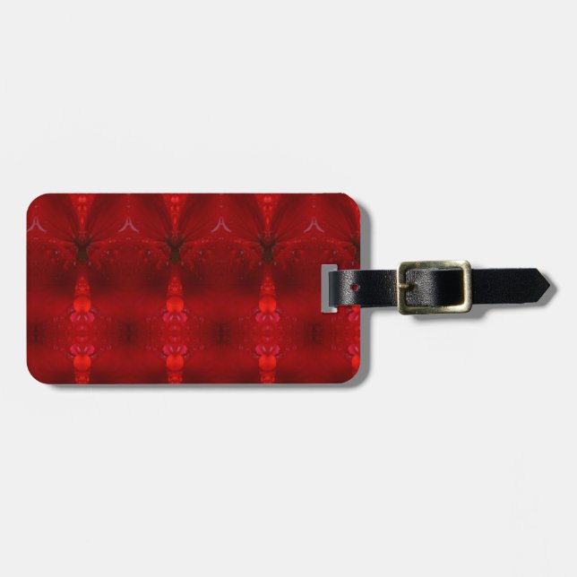 Rainy Red Dianthus 5  Luggage Tag (Front Horizontal)