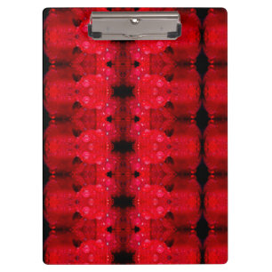 Rainy Red Dianthus Ikat 4 Clipboard