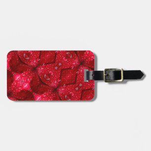 Rainy Red Petunia Ikat Too Luggage Tag