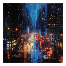 Rainy Rhapsody: City Lights Reflection