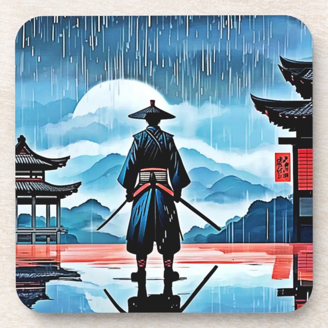 Rainy Samurai: Silent Vigil Coaster (Front)