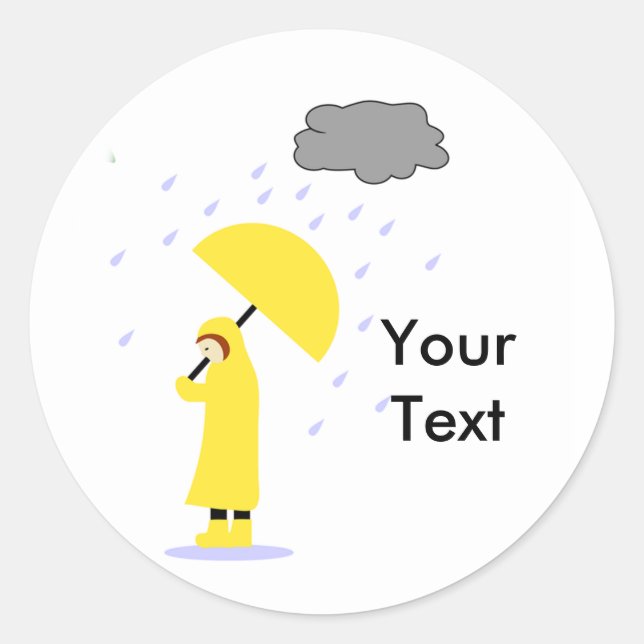 Rainy School Day Sticker (Front)