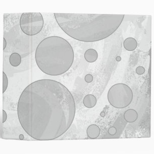 Rainy Sky Gray Polka Dots Binder