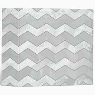 Rainy Sky Grey Chevron Pattern Binder
