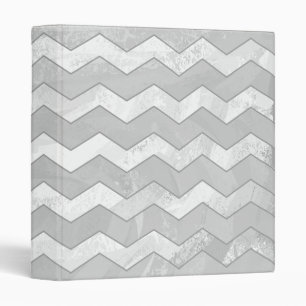 Rainy Sky Grey Chevron Pattern Binder