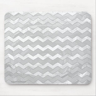 Rainy Sky Grey Chevron Pattern Mouse Pad