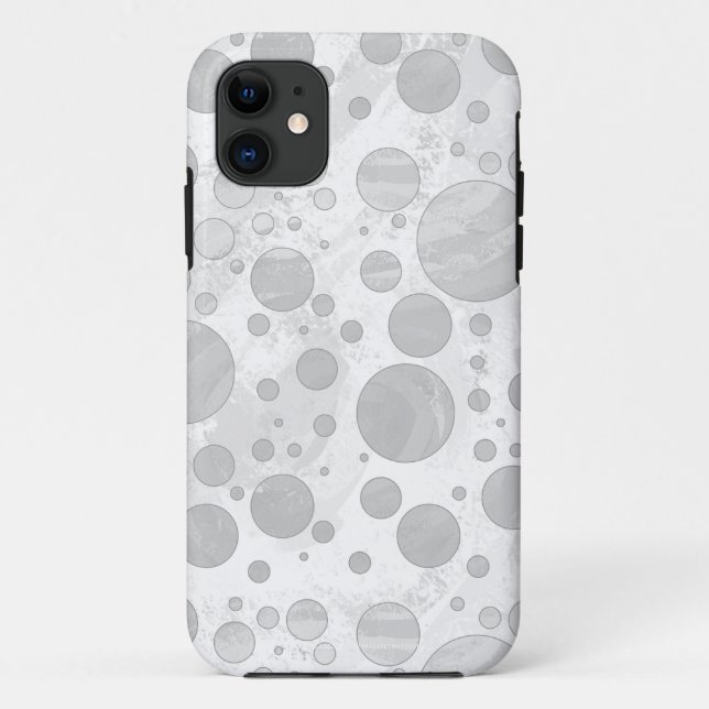 Rainy Sky Grey Polka Dots Case-Mate iPhone Case (Back)