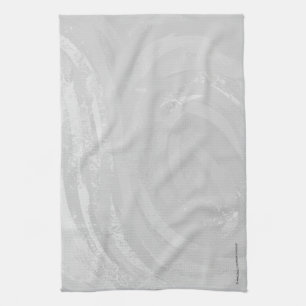 Rainy Sky Grey Swirl Kitchen Towel
