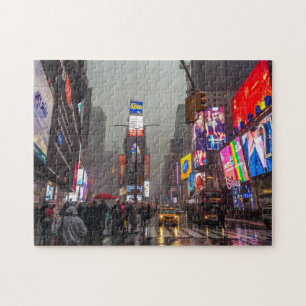 Rainy Times Square Jigsaw Puzzle