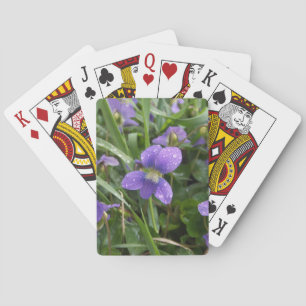 Rainy Violets Playing Cards