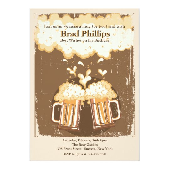 Raise a Glass of Beer Invitation