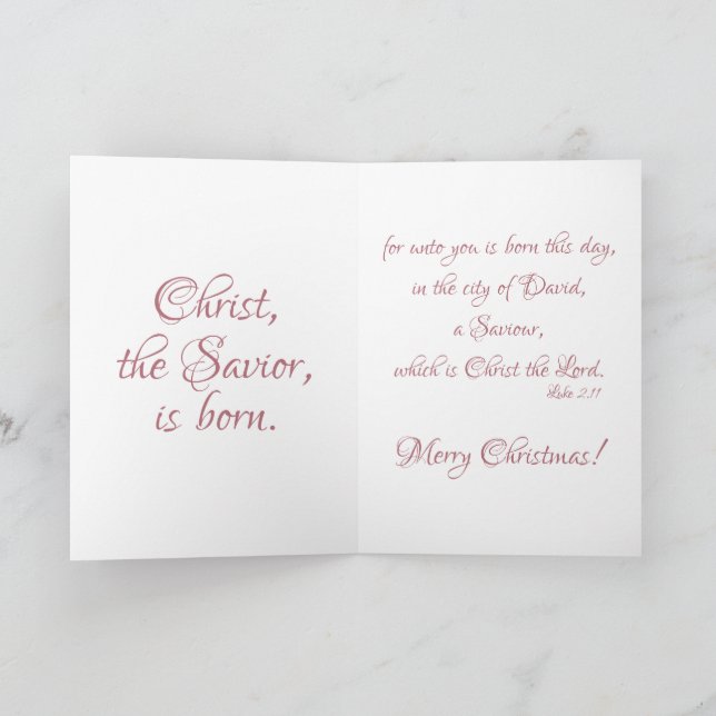 Raise a Hallelujah Christ is Born Christmas Holiday Card (Inside)