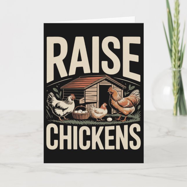 Raise Chickens Farm Funny Chicken _1  Card (Front)