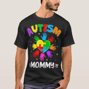 Raise Hand Autism Awareness Mommy Family Matching  T-Shirt
