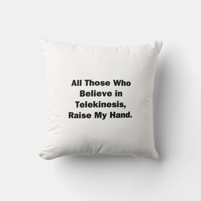 Raise My Hand Throw Pillow (Front)