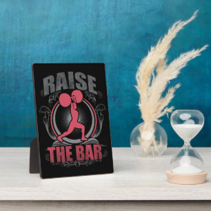 Raise The Bar - Women's Weightlifting Motivational Plaque