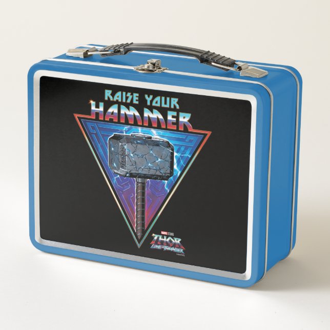 Raise Your Hammer - Mjölnir Graphic Metal Lunch Box (Front)
