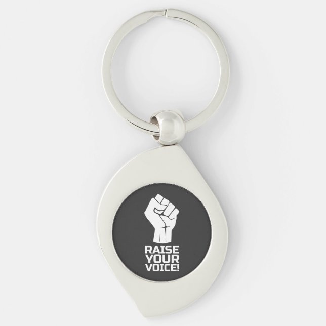 Raise Your Voice 1 W Keychain (Front)