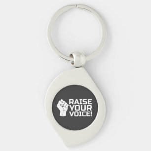 Raise Your Voice 2 W Keychain