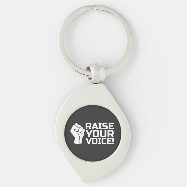 Raise Your Voice 2 W Keychain (Front)