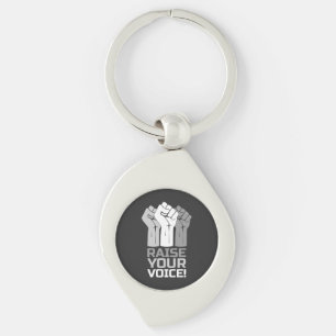 Raise Your Voice 3 W Keychain