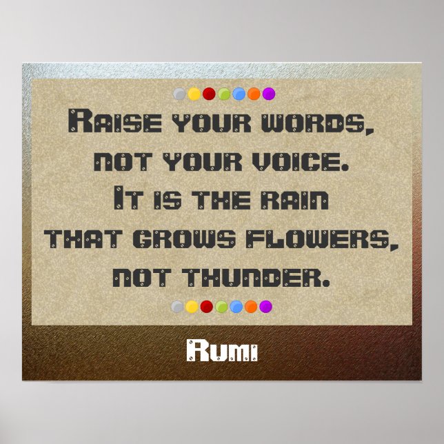 Raise your words poster (Front)