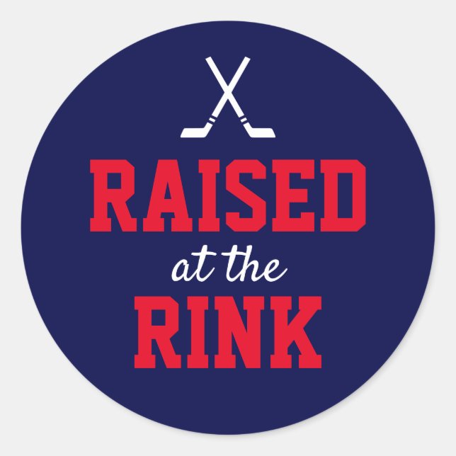 Raised at the Rink Hockey Classic Round Sticker (Front)