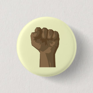 Raised Black Fist 1 Inch Round Button