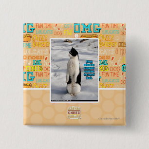 Raised by Penguins 2 Inch Square Button