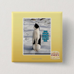Raised by Penguins 2 Inch Square Button