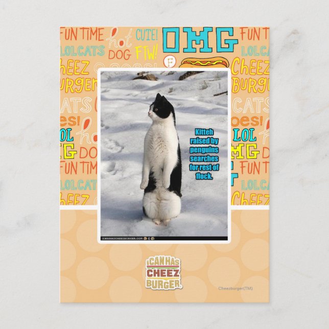 Raised by Penguins Postcard (Front)