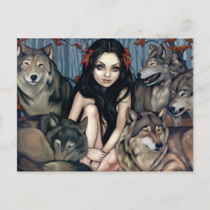 "Raised by Wolves" Postcard