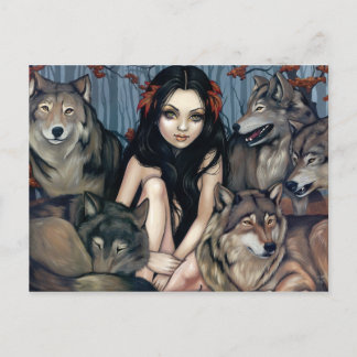 "Raised by Wolves" Postcard