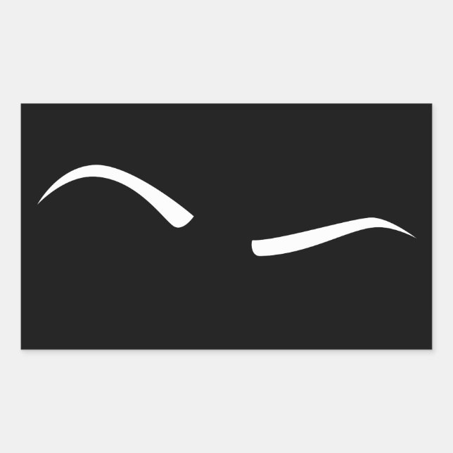 Raised Eyebrow (White) Sticker (Front)