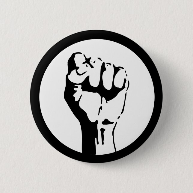 Raised Fist 2 Inch Round Button (Front)
