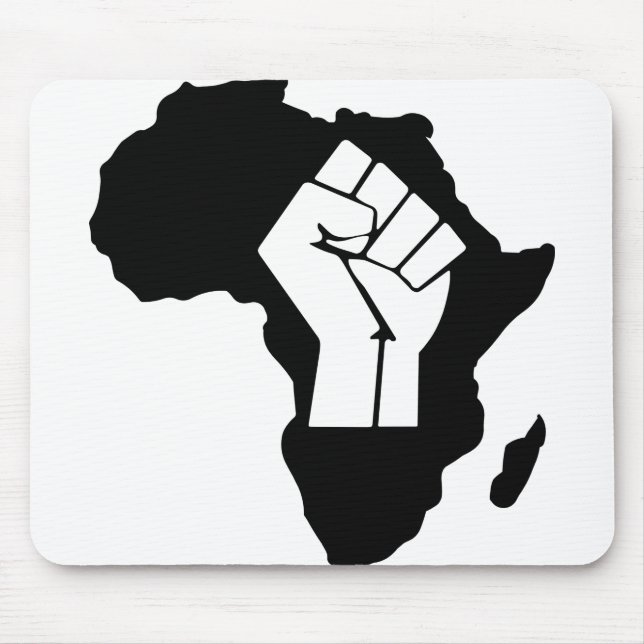 Raised Fist Africa Mouse Pad (Front)