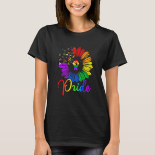 Raised Fist Sunflower Pride Lgbt Gay Lesbian Trans T-Shirt