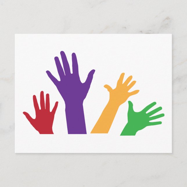 Raised Hands Postcard (Front)