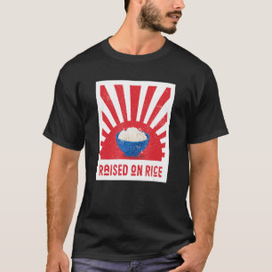 Raised On Rice Asian Culture Foodie Love T-Shirt