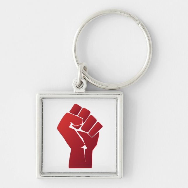 Raised Red Gradient Fist Keychain (Front)