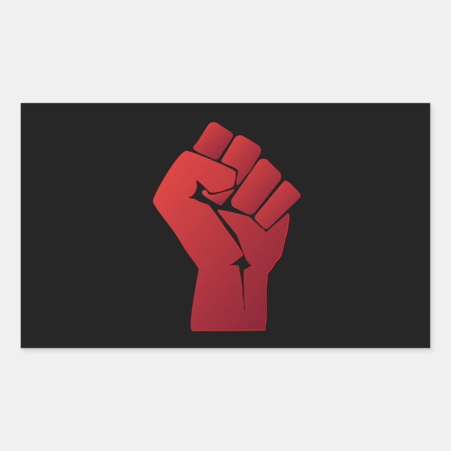 Raised Red Gradient Fist Sticker (Front)