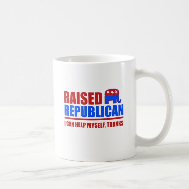 Raised Republican. I can help myself. Coffee Mug (Right)