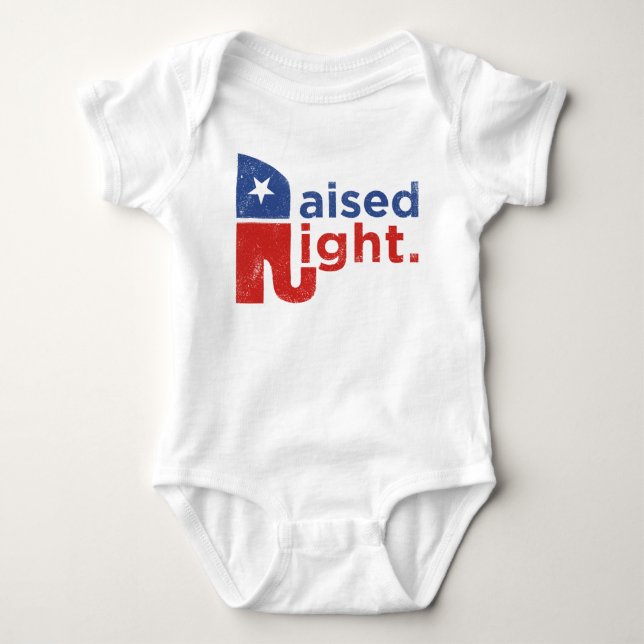 Raised Right Baby Bodysuit (Front)