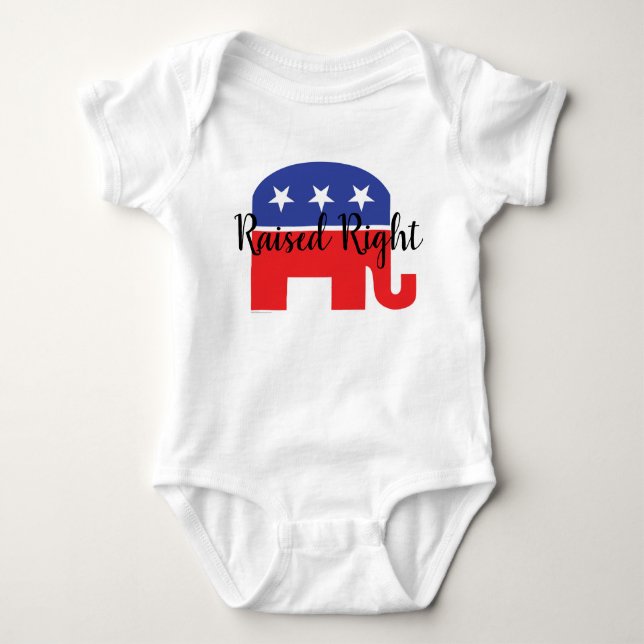 Raised Right Baby Bodysuit (Front)