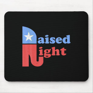 Raised Right Republican Elephant Retro Style Patri Mouse Pad