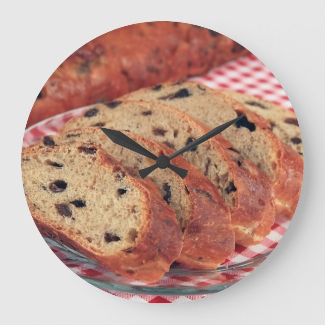 Raisin Bread  Large Clock (Front)
