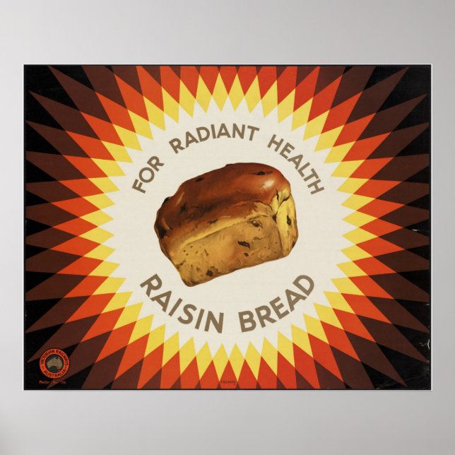 Raisin Bread Vintage Travel Poster Ad Retro Prints (Front)
